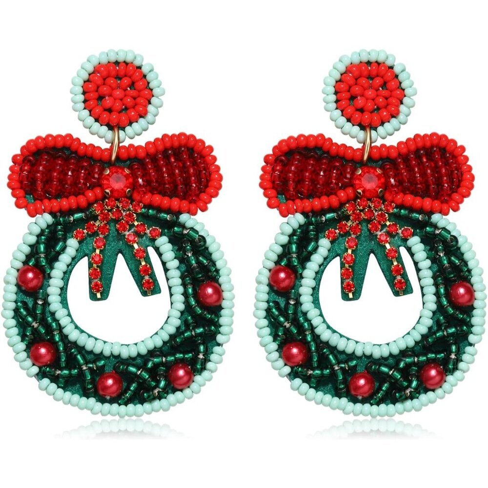 Lightweight Drop Earrings - Unique Christmas Tree & Boot Pendants - Holiday Gift
